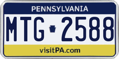 PA license plate MTG2588