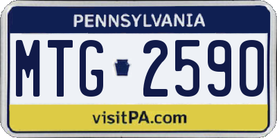 PA license plate MTG2590