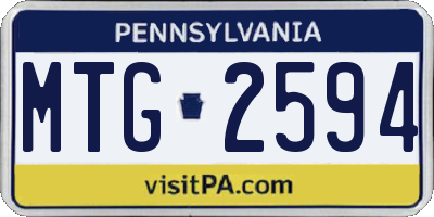 PA license plate MTG2594