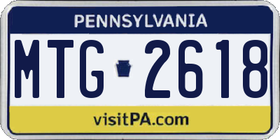 PA license plate MTG2618