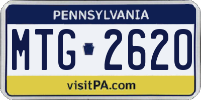 PA license plate MTG2620