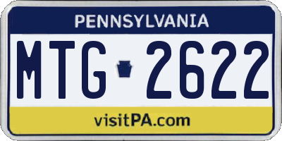 PA license plate MTG2622