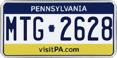 PA license plate MTG2628