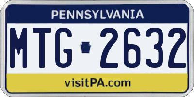 PA license plate MTG2632