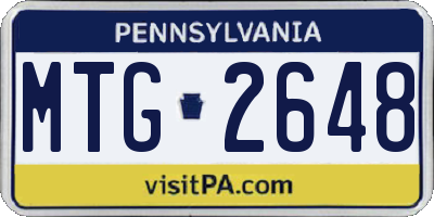 PA license plate MTG2648