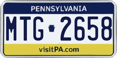 PA license plate MTG2658