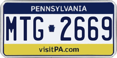 PA license plate MTG2669