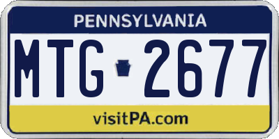 PA license plate MTG2677