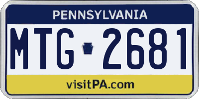 PA license plate MTG2681