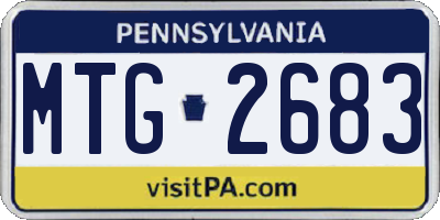 PA license plate MTG2683