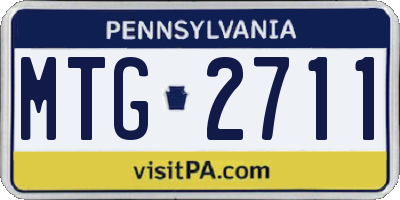 PA license plate MTG2711