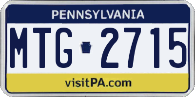 PA license plate MTG2715