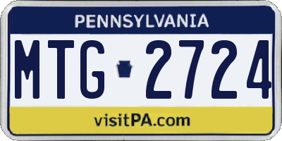 PA license plate MTG2724