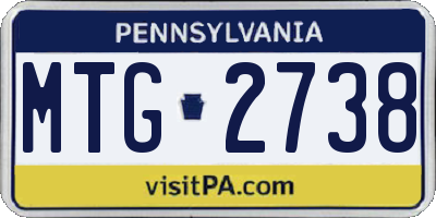 PA license plate MTG2738