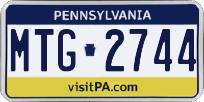 PA license plate MTG2744