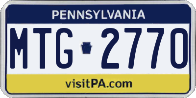 PA license plate MTG2770