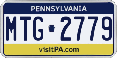 PA license plate MTG2779