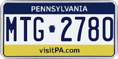 PA license plate MTG2780