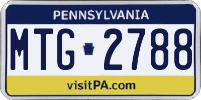 PA license plate MTG2788