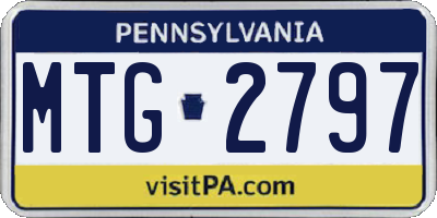 PA license plate MTG2797