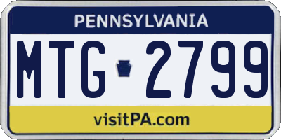 PA license plate MTG2799
