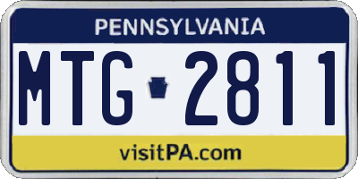 PA license plate MTG2811