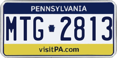 PA license plate MTG2813