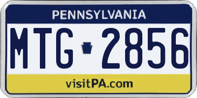 PA license plate MTG2856
