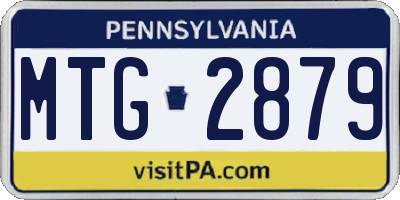 PA license plate MTG2879