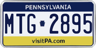 PA license plate MTG2895