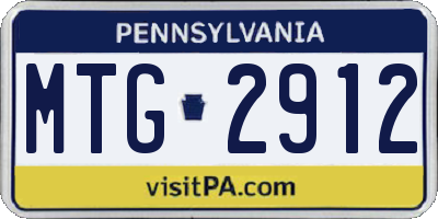 PA license plate MTG2912