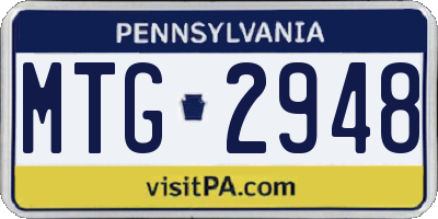 PA license plate MTG2948