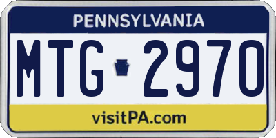 PA license plate MTG2970