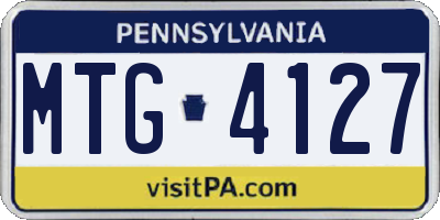 PA license plate MTG4127