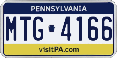 PA license plate MTG4166