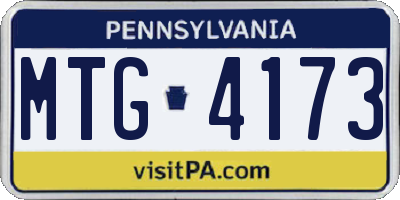 PA license plate MTG4173