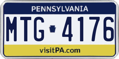 PA license plate MTG4176