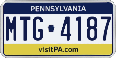 PA license plate MTG4187