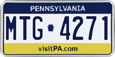PA license plate MTG4271