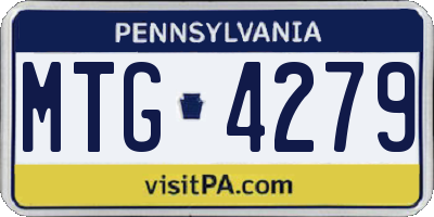 PA license plate MTG4279