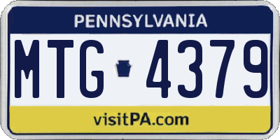 PA license plate MTG4379
