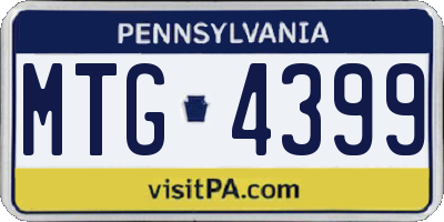 PA license plate MTG4399