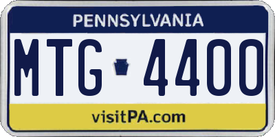 PA license plate MTG4400