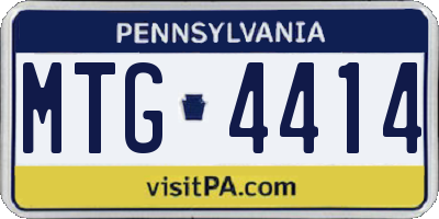 PA license plate MTG4414