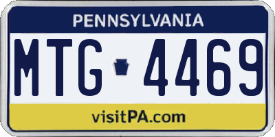 PA license plate MTG4469