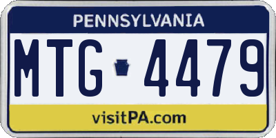 PA license plate MTG4479