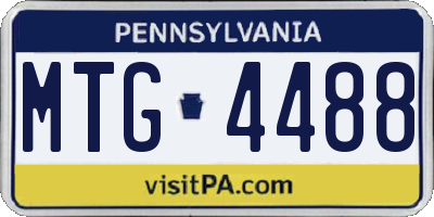 PA license plate MTG4488