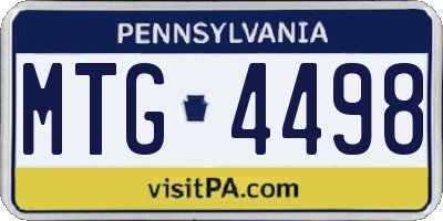 PA license plate MTG4498