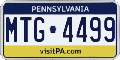 PA license plate MTG4499