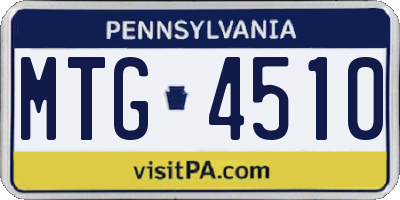 PA license plate MTG4510